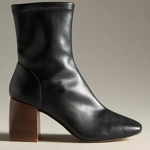 Silent D Cabana Black Leather Ankle Boots